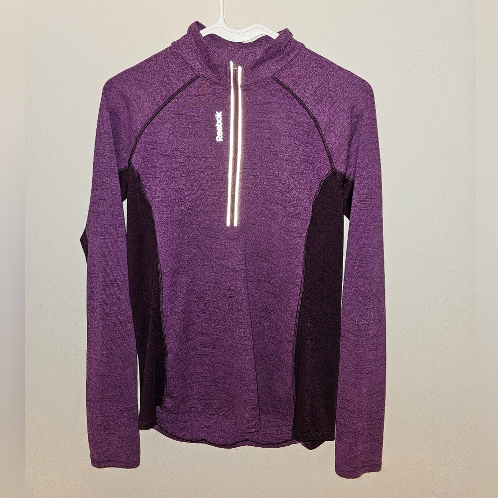 Reebok Purple Quarter-Zip Pullover